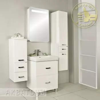 Тумба с раковиной Aquaton Америна 60Н белая