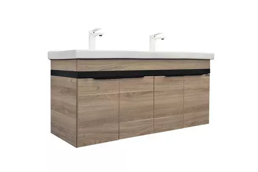 Тумба с раковиной Comforty Дуэт 125 см 00-00009925 дуб натуральный