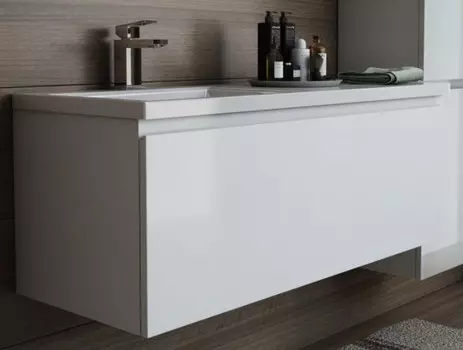 Тумба с раковиной Эстет Dallas Luxe 140х48 подвесной 1 ящик L