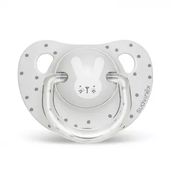 Suavinex Hygge Baby Пустышка силиконовая анатомическая 18 месяцев+ Серый с точками