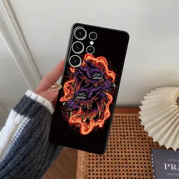 Мягкий силиконовый черный чехол с рисунком животных для Xiaomi Redmi Note 13 Pro Poco C65 Samsung A55 A35 M35 S24 iPhone Camera Защитный противоударный чехол Samsung Galaxy S10 4G
