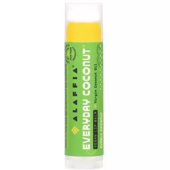 Alaffia, Everyday Coconut, веганский бальзам для губ, чистый кокос, 4,25 г (0,15 унции)