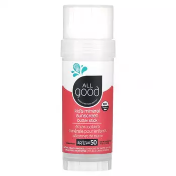 All Good Products, Детское минеральное солнцезащитное масло в стиках, SPF 50, 78 г (2,75 унции)