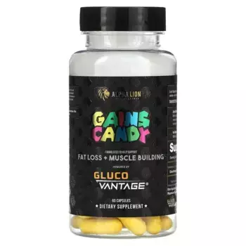 ALPHA LION, Gains Candy, Gluco Vantage, 60 капсул