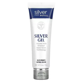 American Biotech Labs, Silver Biotics, Silver gel, гидрогель с добавкой SliverSol с нано-серебром, 4 жидких унции (114 г)