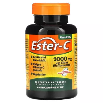 American Health, Ester-C, 1000 мг, 90 вегетарианских таблеток