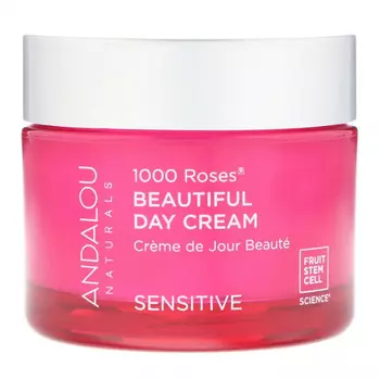 Andalou Naturals, 1000 Roses, Beautiful, дневной крем, для чувствительной кожи, 50 мл (1,7 унции)