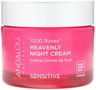 Andalou Naturals, 1000 Roses, ночной крем для чувствительной кожи, 50 мл (1,7 жидк. унции)