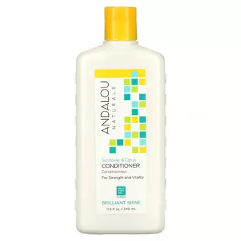 Andalou Naturals, Кондиционер, бриллиантовое сияние, для силы и стойкости, подсолнечник и цитрус, 340 мл (11,5 жидких унций)