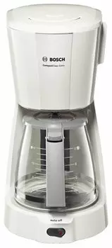 Кофеварка капельная Bosch TKA 3A031, 1.1 кВт, кофе молотый, 1.25 л, белый