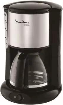 Кофеварка капельная Moulinex FG360830, молотый / чалды, 1.25л, черный, 1000Вт (7211001550)