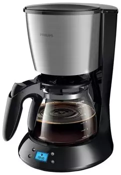 Кофеварка капельная Philips Daily Collection HD7459, 1 кВт, кофе молотый, 1.2 л/1.2 л, дисплей, черный/серебристый (HD7459/20)