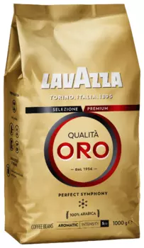 Кофе в зернах Lavazza Qualita Oro 1 кг, средняя обжарка, 100% арабика (2056)
