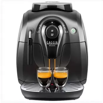 Кофемашина автоматическая GAGGIA BESANA CMF BK 230 WE, молотый/зерновой, 1 л, без капучинатора, керамические жернова, черный, 1.4 кВт (RI8180/01)