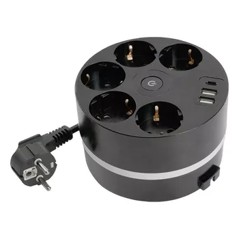 Удлинитель Stekker Comfort 5гн 2USB+С 2,5м с/з Comfort HM10-51-01 49656