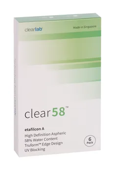 Линзы Clearlab Clear58 контактные R 8.7 (диоптрия -3,0), 6 шт
