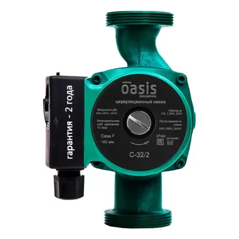 Циркуляционный насос Oasis 32/2 180 мм с гайками 1 1/4"