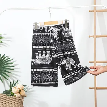 Женские летние тонкие этнические шорты Thai Elephant Outdoor Wear для дома Five Quarter One size