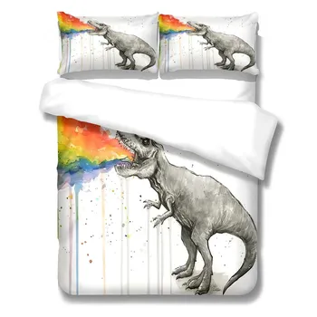 Комплект постельного белья с изображением диких животных King Queen Twin Single Size Duvet Cover Наволочки Комплект постельного белья EU single(135x200cm)
