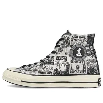 Кроссовки suicidal tendencies x chuck 70 hi 'white black' Converse, черный