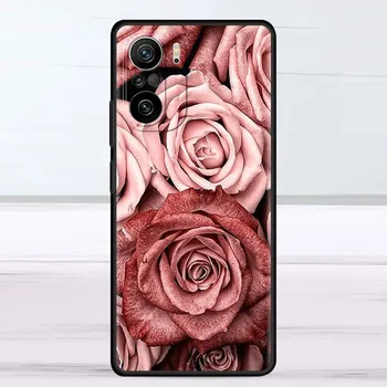 Чехол для Xiaomi Redmi Note 11 9S 10 9 8 7 9A 9C 9i K40 8T 10C 9T K50 силиконовый чехол ярко-красные цветы розы Redmi K40 Pro