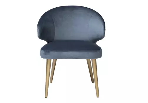 Стул велюровый (garda decor) синий 59x80x60 см.