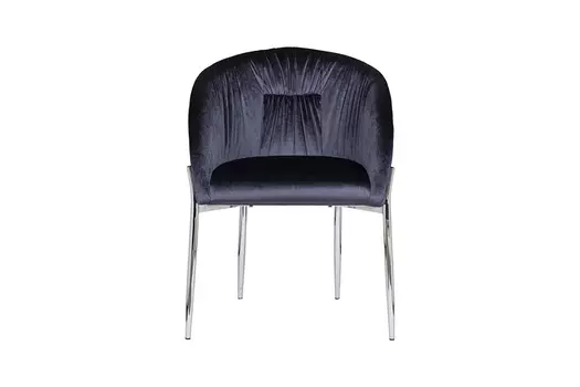 Стул велюровый темно-синий (garda decor) черный 62.0x83.0x53.0 см.