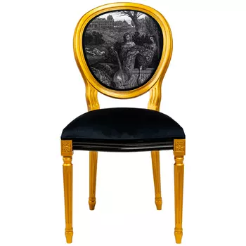 Стул «замок монсо» (декабрь, козерог) (object desire) черный 50x97x48 см.