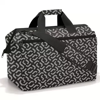Сумка allrounder l pocket signature black (reisenthel) серый 48x39x29 см.