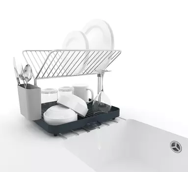 Сушилка для посуды y-rack (joseph joseph) серый 30x31x11 см.