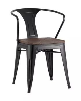 Стул tolix arm wood (stoolgroup) черный 39x79x39 см.