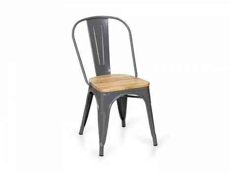Стул tolix wood (ogogo) серый 38x83x38 см.