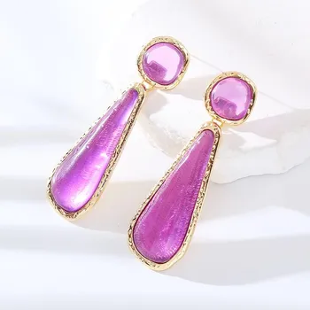 Pinkdudu романтические 8 цветов серьги-капли из смолы, милые креативные геометрические серьги для женщин, ювелирные изделия, подарки PD1293