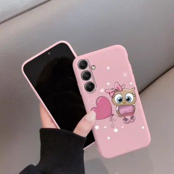 Мягкий силиконовый чехол с милым рисунком кота для Samsung A55 A35 M35 Xiaomi Redmi Note 13 Pro iPhone Huawei Honor Realme Camera Защитный противоударный чехол Samsung Galaxy S9 Plus синий