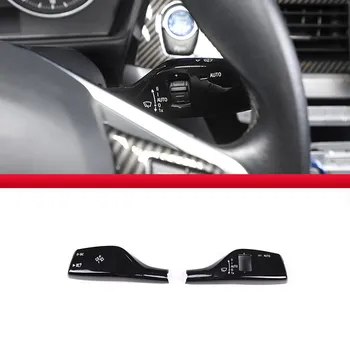 Для BMW F20 F15 F16 F49 F52 G01G02 G05 автомобильный указатель поворота рычаг стеклоочистителя, крышка переключателя, декоративная наклейка, отделка Style A Carbon Fiber