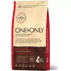 Сухой корм One &amp; Only низкозерновой с ягненком и рисом для взрослых собак всех пород (1 кг, Ягненок с рисом)