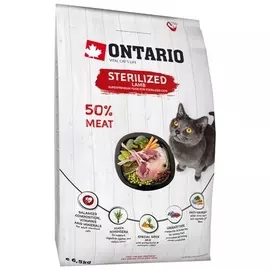 Сухой корм Ontario Cat Sterilised с ягненком для стерилизованных кошек (6,5 кг, Ягненок)