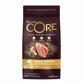 Сухой корм Wellness Core Senior беззерновой для пожилых собак (1,8 кг, Индейка с курицей)