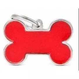 Светоотражающий адресник My Family Basic Reflective в форме косточки (4 см)