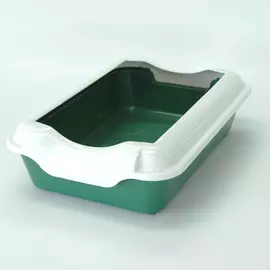 Туалет Homecat с бортиком для кошек (37 х 27 х 11,5 см, Зеленый)