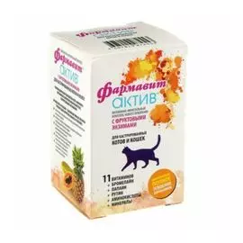 Витаминно-минеральный комплекс Фармавит Актив К-К для кастрированных котов и кошек (60 таб)