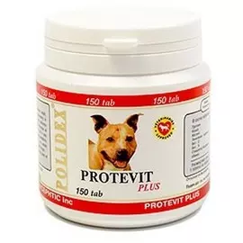 Витамины Polidex Protevit plus стимулирует рост мышечной массы, повышает выносливость для собак (150 таблеток)