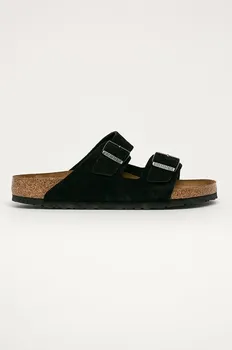 Замшевые шлепанцы Arizona Birkenstock, черный