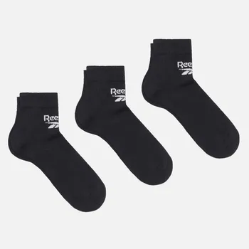 Комплект носков Reebok Ankle Core Basic Vector 3-Pack, цвет чёрный, размер 40-42 EU