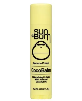Увлажняющий бальзам для губ Coco Balm, 0,15 унции Sun Bum, цвет Banana Cream