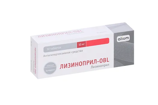 Лизиноприл-OBL 10 мг, 30 шт, таблетки