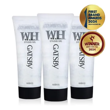 Gatsby Styling Gel Wet & Hard Hair Gel, 200g, 3 pieces