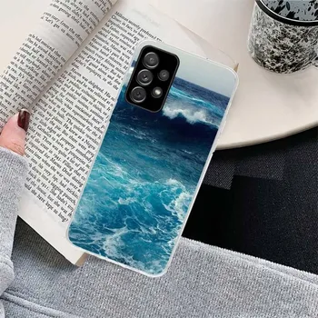 Чехол для телефона с синим морем для Samsung Galaxy S10 S21 S22 Plus Ultra A91 A51 A21S A12, прозрачный чехол для телефона Galaxy S30