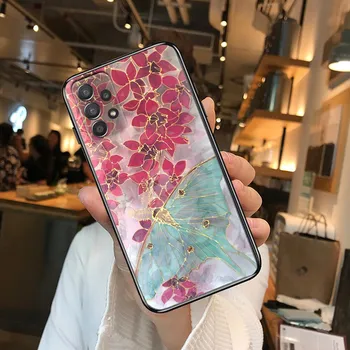 Красивый чехол для телефона с узором бабочки для Samsung Galaxy A70 A50 A51 A71 A52 A40 A30 A31 A90 A20E 5G a20s Black Shell Art Galaxy A51
