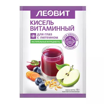 Кисель Леовит витаминный д/глаз с лютеином 18г пак